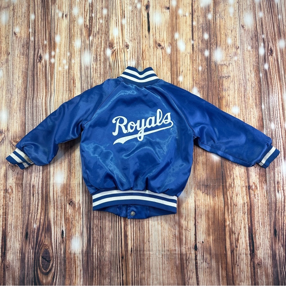 Vintage Chalk Line Kansas City Royals Satin Litle Boys Jacket Size 3